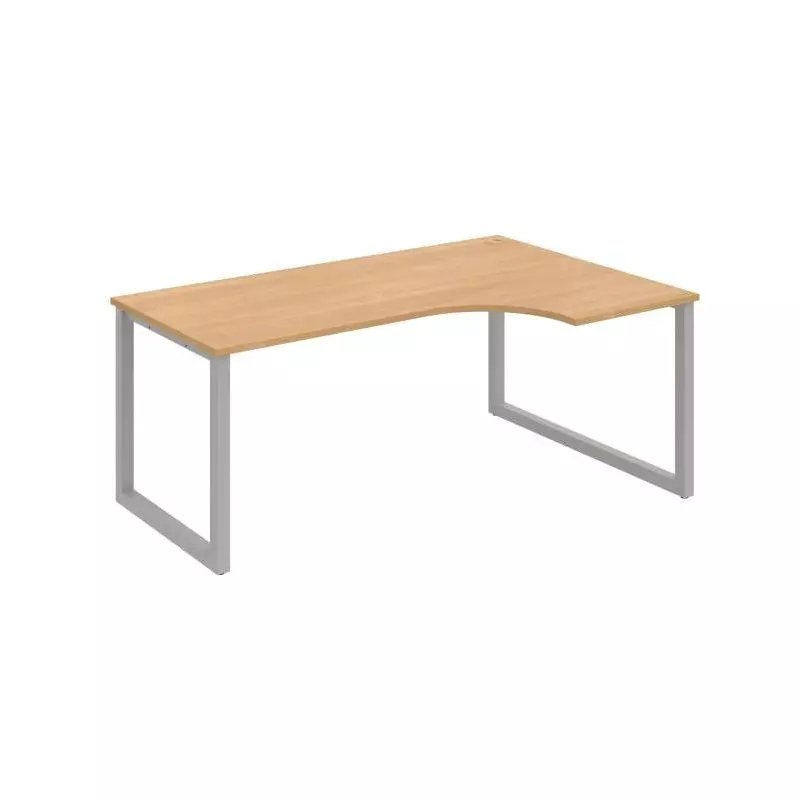 Pracovný stôl UNI O, ergo, ľavý, 180x75,5x120 cm, dub/sivá Pracovný stôl UNI O, ergo, ľavý, 180x75,5x120 cm, dub/sivá