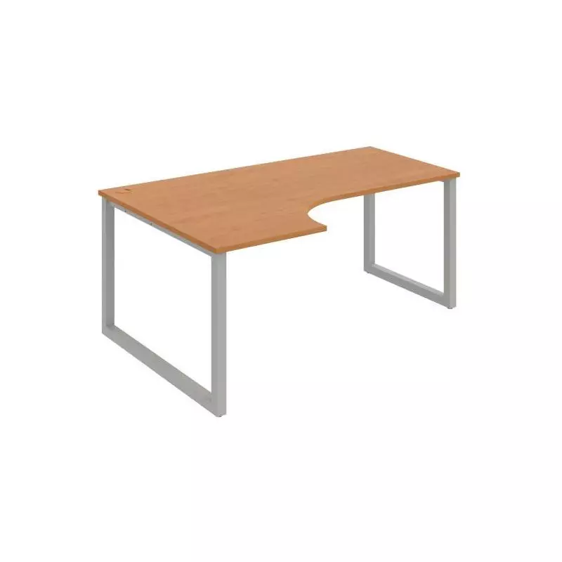 Pracovný stôl UNI O, ergo, pravý, 180x75,5x120 cm, jelša/sivá Pracovný stôl UNI O, ergo, pravý, 180x75,5x120 cm, jelša/sivá