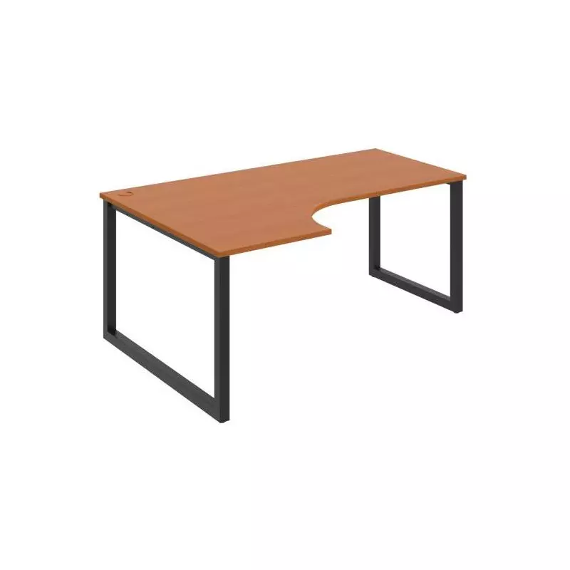 Pracovný stôl UNI O, ergo, pravý, 180x75,5x120 cm, čerešňa/čierna Pracovný stôl UNI O, ergo, pravý, 180x75,5x120 cm, čerešňa/čierna