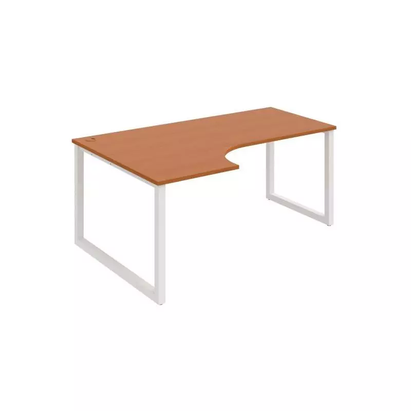 Pracovný stôl UNI O, ergo, pravý, 180x75,5x120 cm, čerešňa/biela Pracovný stôl UNI O, ergo, pravý, 180x75,5x120 cm, čerešňa/biela