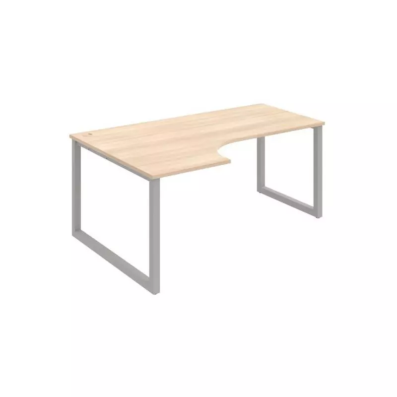 Pracovný stôl UNI O, ergo, pravý, 180x75,5x120 cm, agát/sivá Pracovný stôl UNI O, ergo, pravý, 180x75,5x120 cm, agát/sivá