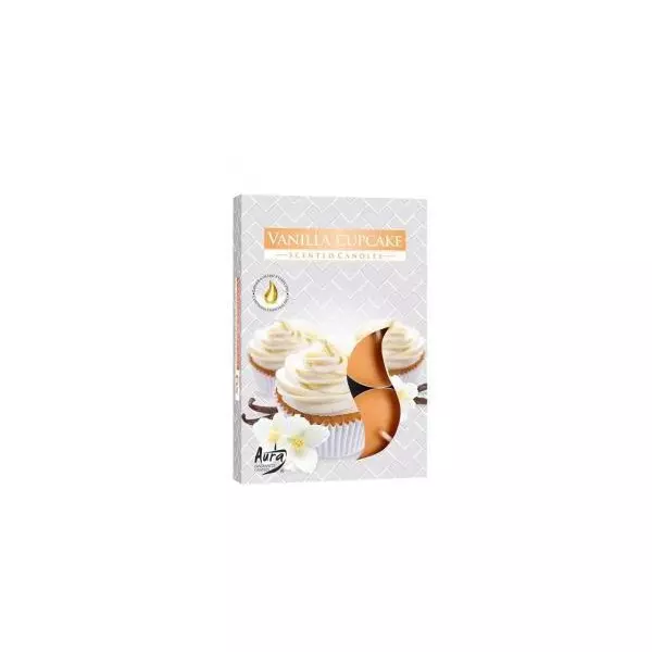 Čajové sviečky Vanilla Cupcake (6 ks)