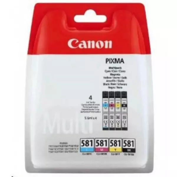 Atramentová náplň Canon CLI-581 BK/C/M/Y multipack pre TS6150/TS8150/TR7550 (4*5,6ml)