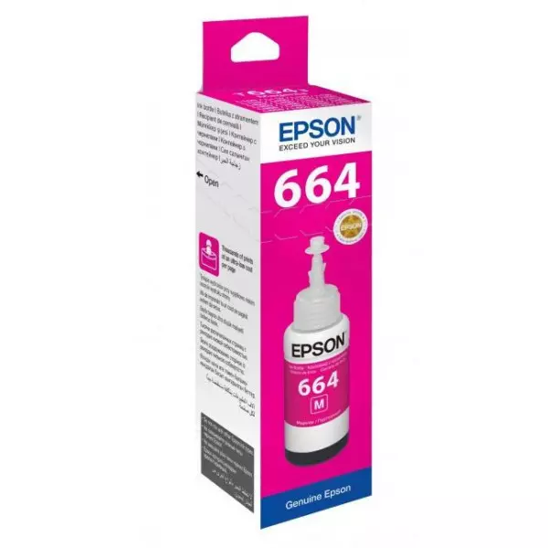 Atramentová náplň Epson C13T66434A magenta pre L100/L200/L300/L1300/L355/L365/L386 (4.000 str.)