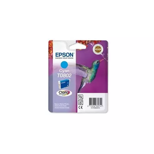 Atramentová náplň Epson T080240 cyan pre pre SP R265/R285/R360/RX560/RX585 (935 str.)