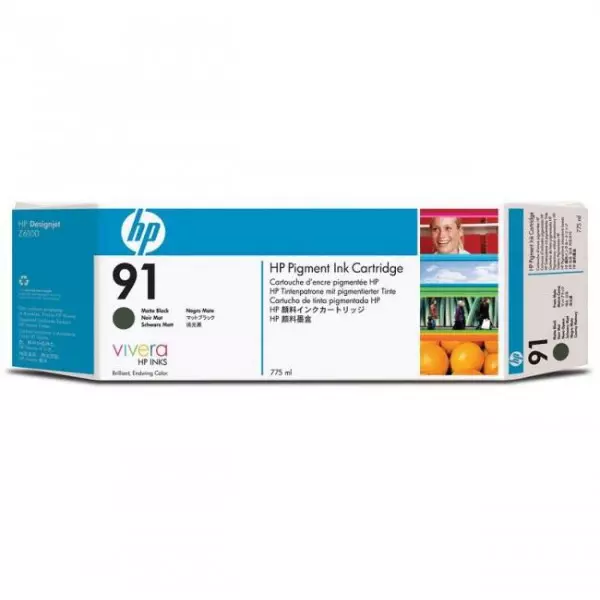 Atramentová náplň HP C9464A HP 91 pre Designjet Z6100 matte black(775 ml)
