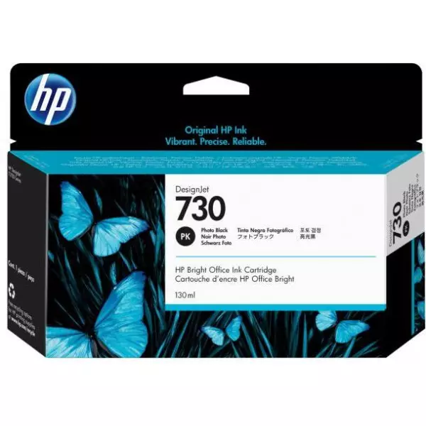 Atramentová náplň HP P2V67A HP 730 pre DesignJet T1600, T1700, T2600 photo black (130 ml)