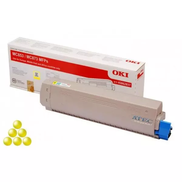 Toner OKI 45862837 pre MC853/MC873 yellow (7.300 str.)