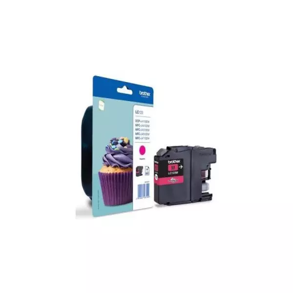 Atramentová náplň Brother LC-123 pre DCP-J4110DW/ MFC-J4410DW/J4510DW/J4610DW magenta (600 str.)
