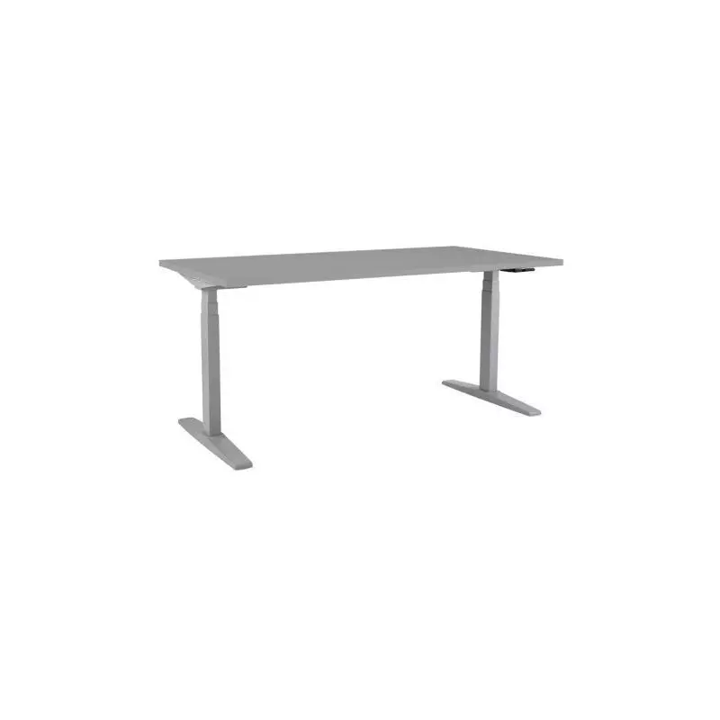 Výškovo nastaviteľný stôl BASIC, 2-motorový, 138x80 cm, podnož sivá + doska sivá Výškovo nastaviteľný stôl BASIC, 2-motorový, 138x80 cm, podnož sivá + doska sivá