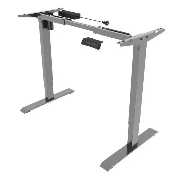 Stolová podnož BASIC, výškovo nastaviteľná, 1-motorová, 100-160x50-80 cm, farba sivá RAL 9006