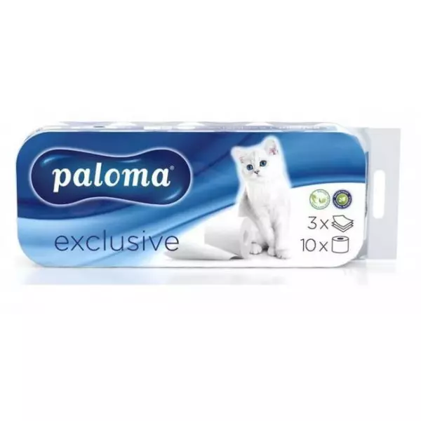 Toaletný papier 3-vrstvový PALOMA EXCLUSIV biely 10 ks