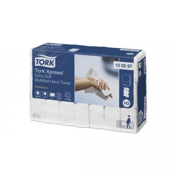 Papierové utierky skladané ZZ 2-vrstv. TORK Xpress Multifold extra jemné H2 (21 bal.)