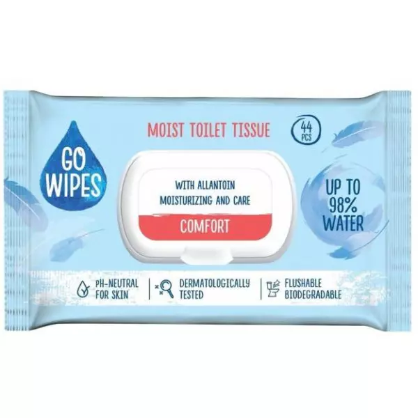 Vlhčený toaletný papier Comfort, s alantoínom s upokojujúcim účinkom