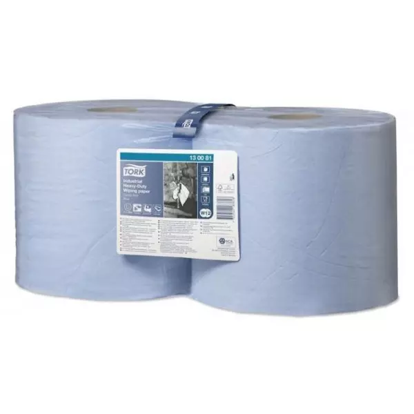 Priemyselné utierky v rolke 3-vrstv.TORK Heavy Duty modré W1/W2, návin 119 m (2 ks)