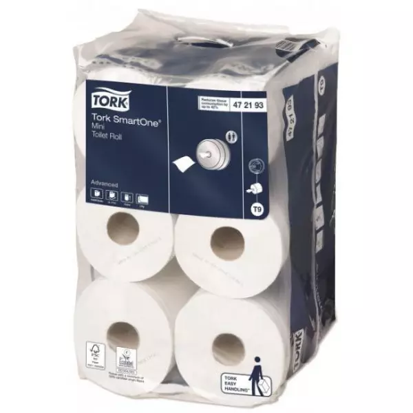 Toaletný papier 2-vrstv. TORK SmartOne Mini biely T9 (12 ks)