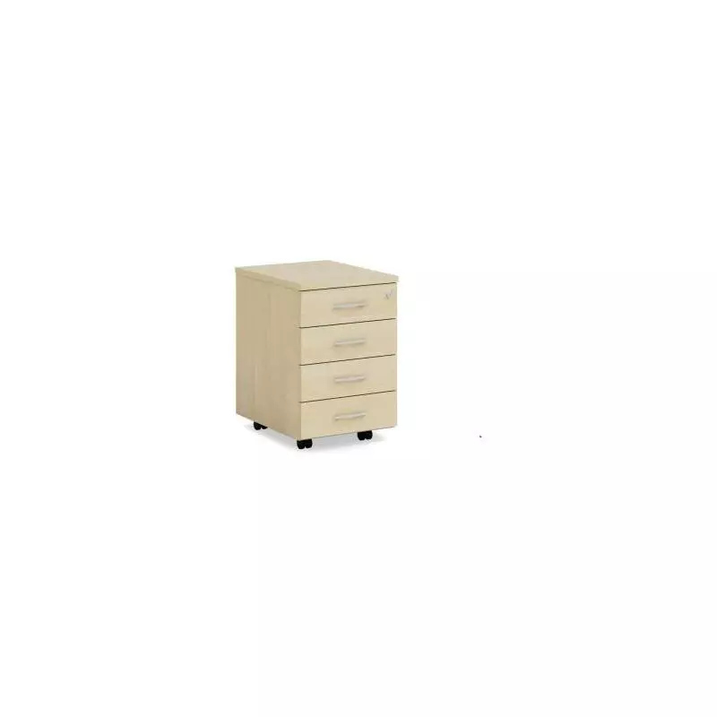 Mobilný kontajner BASIC, 4-zásuvkový so zámkom, 41x67x50cm, breza Mobilný kontajner BASIC, 4-zásuvkový so zámkom, 41x67x50cm, breza