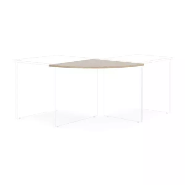Doplnkový stôl bez nohy BASIC, 80x2,2x80cm, dub Sonoma
