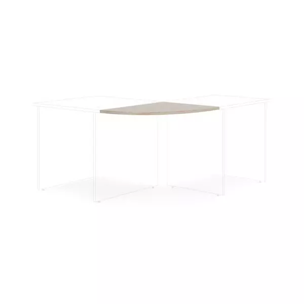 Doplnkový stôl bez nohy BASIC, 80x2,2x60cm, dub Sonoma