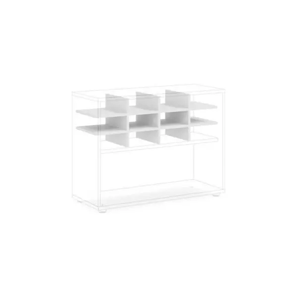 Priehradka do niky BASIC, otvorená, 96,2x35,3x32,7cm, biela
