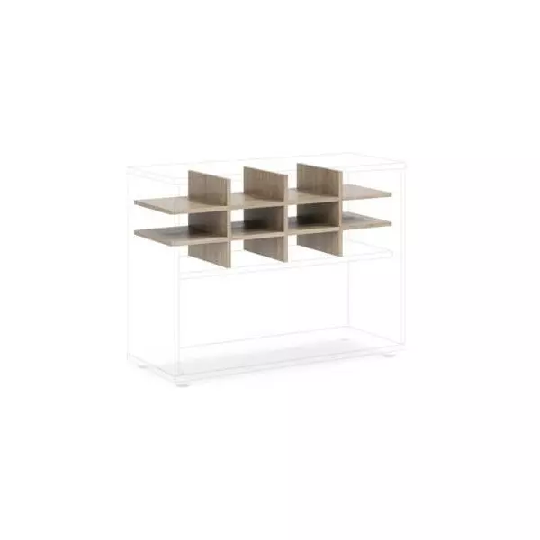 Priehradka do niky BASIC, otvorená, 96,2x35,3x32,7cm, dub Sonoma