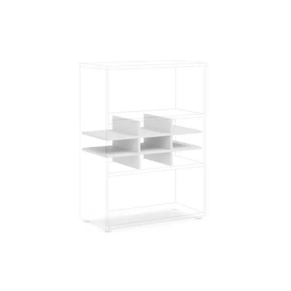 Priehradka do niky BASIC, otvorená, 76,7x37,8x32,9cm, biela
