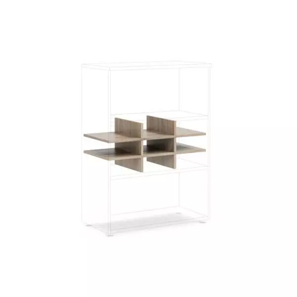 Priehradka do niky BASIC, otvorená, 76,7x37,8x32,9cm, dub Sonoma