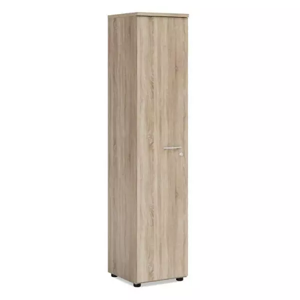 Policová skriňa BASIC, ľavé dvere so zámkom, 40x40x182,1cm, dub Sonoma