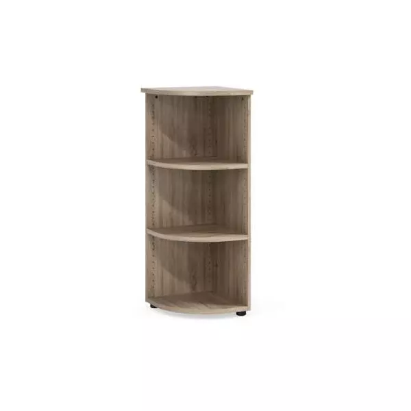 Policová skriňa BASIC, otvorená, rohová, 40x40x111,7cm, dub Sonoma