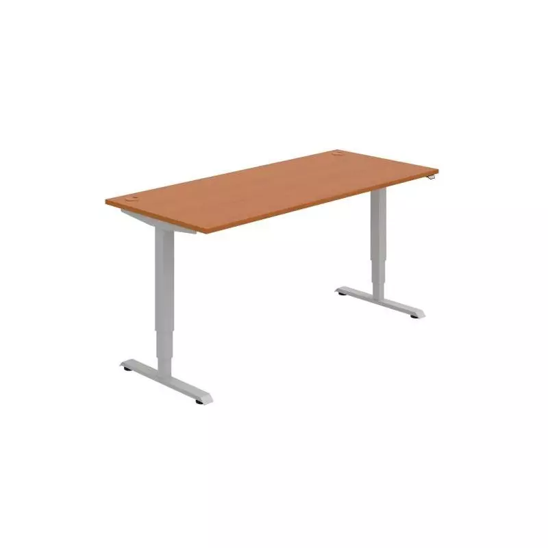 Pracovný stôl RUN, ZO, 3S, 180x64,5-130,5x80 cm, čerešňa/sivá Pracovný stôl RUN, ZO, 3S, 180x64,5-130,5x80 cm, čerešňa/sivá