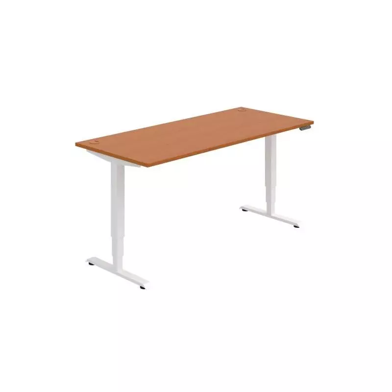 Pracovný stôl RUN, PO, 3S, 180x64,5-130,5x80 cm, čerešňa/biela Pracovný stôl RUN, PO, 3S, 180x64,5-130,5x80 cm, čerešňa/biela