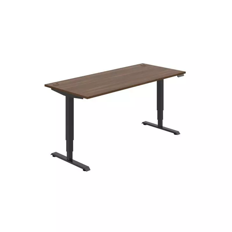 Pracovný stôl RUN, PO, 3S, 180x64,5-130,5x80 cm, orech/čierna Pracovný stôl RUN, PO, 3S, 180x64,5-130,5x80 cm, orech/čierna