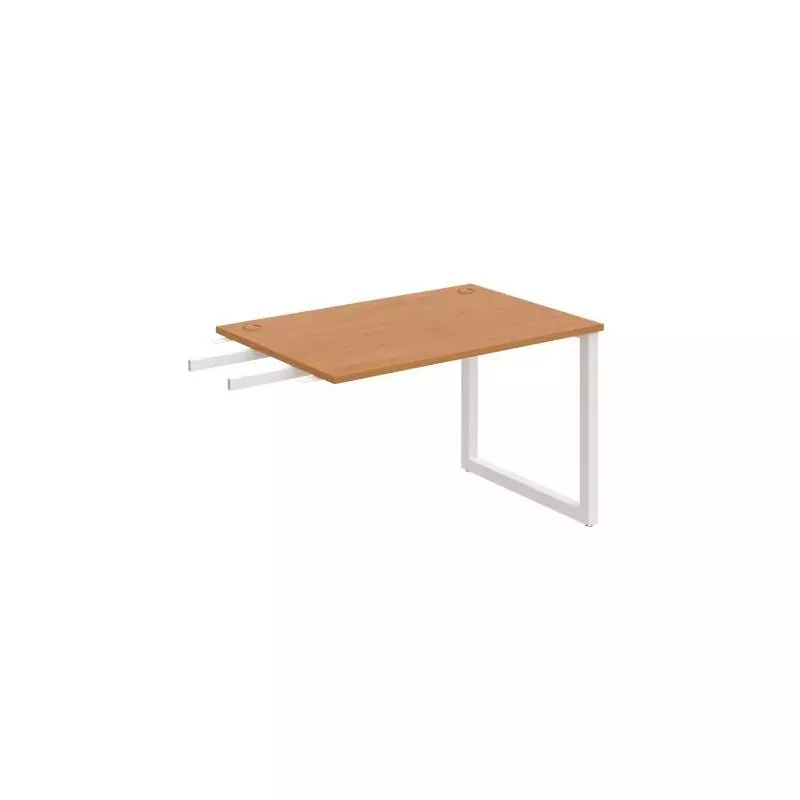 Pracovný stôl UNI O, kolmo reťaziaci, 120x75,5x80 cm, jelša/biela Pracovný stôl UNI O, kolmo reťaziaci, 120x75,5x80 cm, jelša/biela