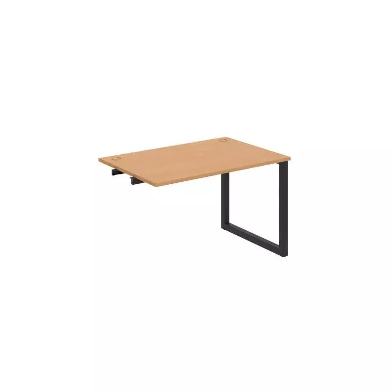 Pracovný stôl UNI O, k pozdĺ. reťazeniu, 120x75,5x80 cm, buk/čierna Pracovný stôl UNI O, k pozdĺ. reťazeniu, 120x75,5x80 cm, buk/čierna