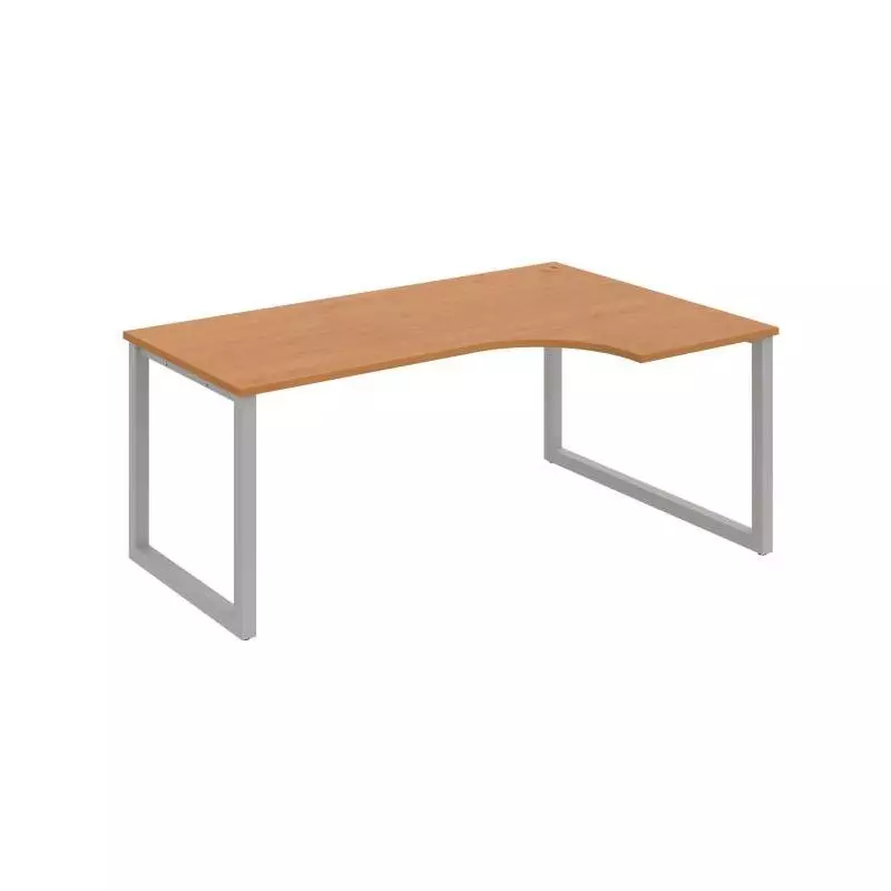 Pracovný stôl UNI O, ergo, ľavý, 180x75,5x120 cm, jelša/sivá Pracovný stôl UNI O, ergo, ľavý, 180x75,5x120 cm, jelša/sivá