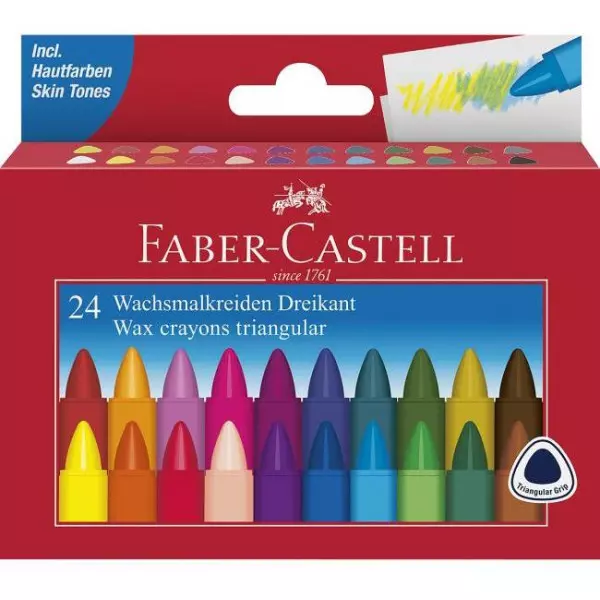 Voskovky triangular set 24 farebné