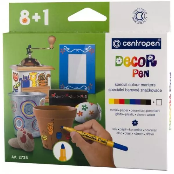 Sada Centropen 2738 Decor pen 8+1ks