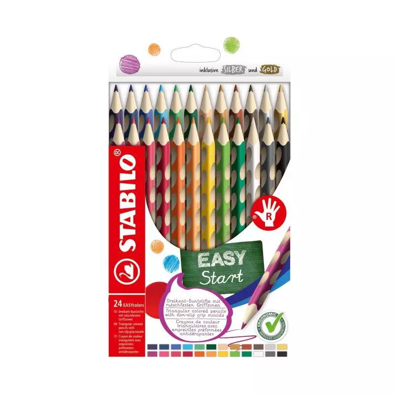 Drevené pastelky EASYcolors P 24sada Drevené pastelky EASYcolors P 24sada