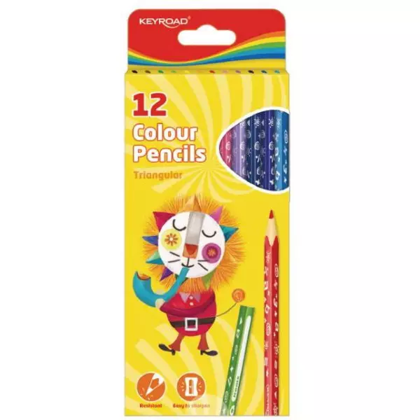 Farbičky trojhranné KEYROAD 12f