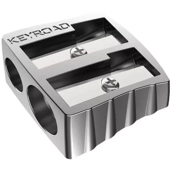 Strúhadlo na ceruzky dvojité hliníkové KEYROAD display 24 ks