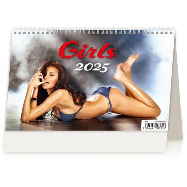 Stolový kalendár riadkový - Girls 2025