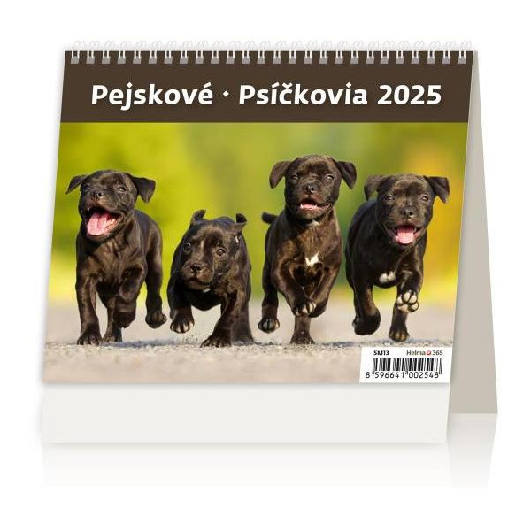Stolový kalendár riadkový - MiniMax Psíčkovia 2025