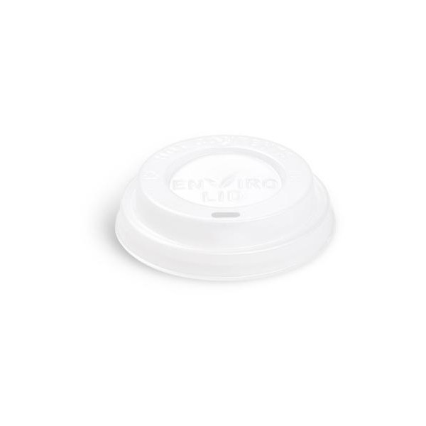 Viečko vypuklé biele pre poháriky (PLA) BIO priemer 80 mm (100 ks)