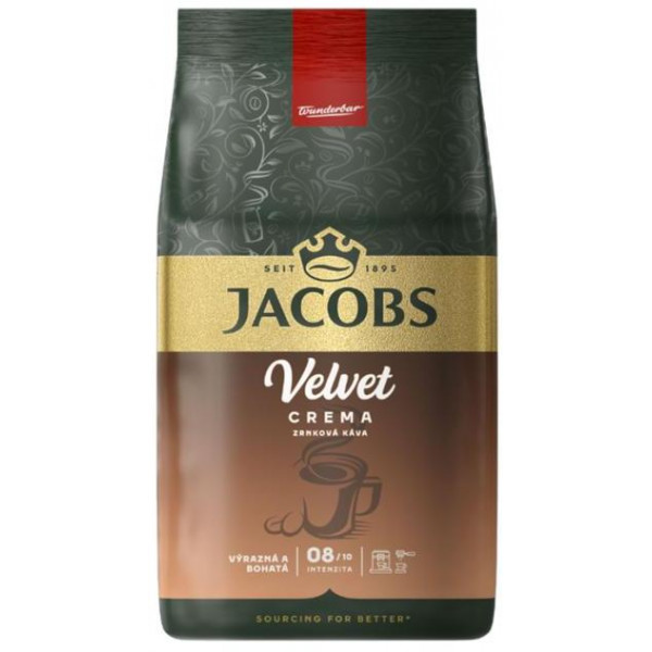 Káva Jacobs Velvet Crema zrnková 1000g