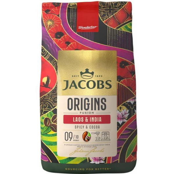 Káva Jacobs Laos & India zrnková 1000g