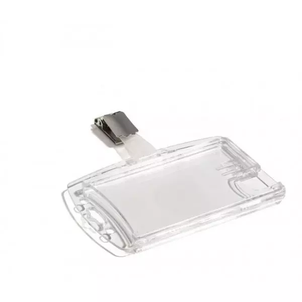Visačka na 2 plastové karty so štipcom DURABLE 85x54mm 25ks