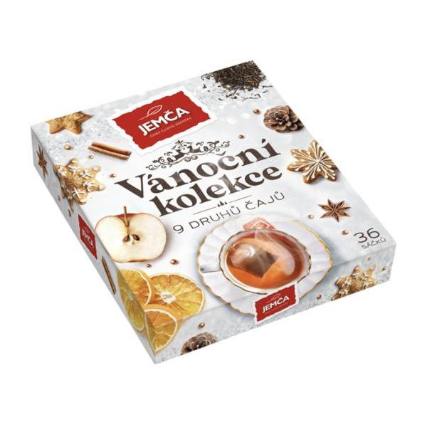Kolekcia 9 druhov vianočných čajov Jemča (36 ks)