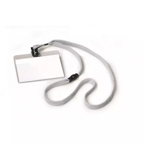 Visačka so sivým remienkom DURABLE 90x60mm 10ks