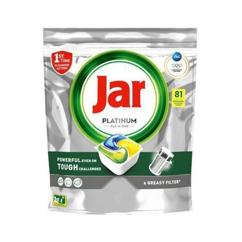 JAR tablety do umývačky riadu Platinum All in One Lemon 81 ks JAR tablety do umývačky riadu Platinum All in One Lemon 81 ks