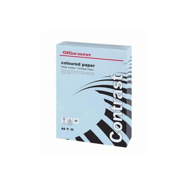 Farebný papier Office Depot A4, pastelová modrá, 80 g/m2
